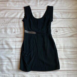 Tibi Black Sequins Mini Cocktail Dress Size 8